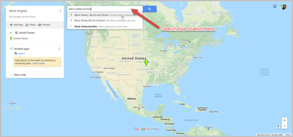 google trip map