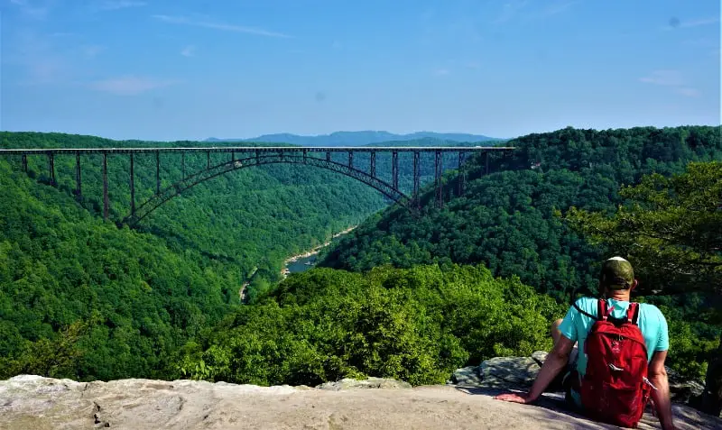 View of New River Gorge Bridge from Long Point Overlook