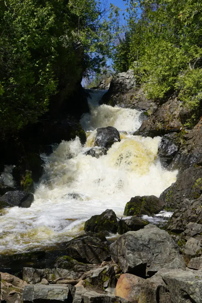 Long Slide Falls in Marinette County, WI