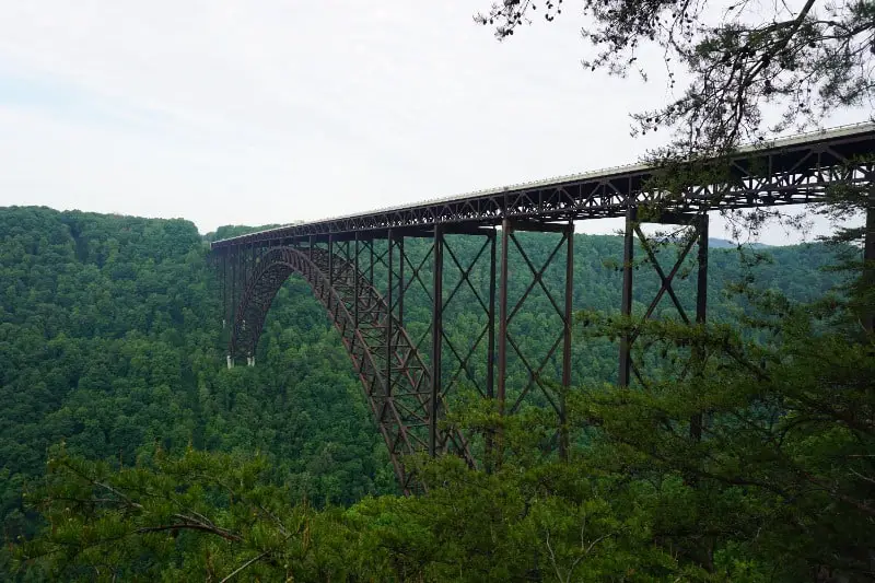 View of New River Gorge Bridge from Canyon Rim Visitors Center