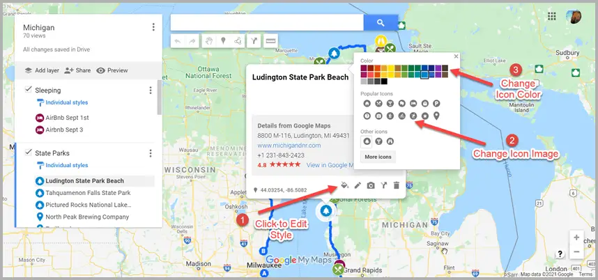 google map road trip