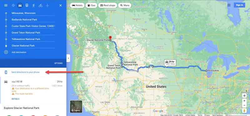 map my trip google