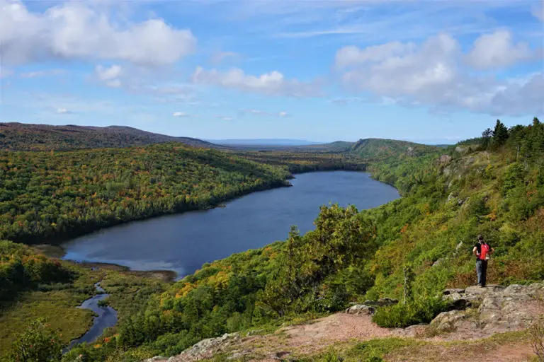 Image of Lake of the Clouds along the Escarpment trail in the porcupine mountains