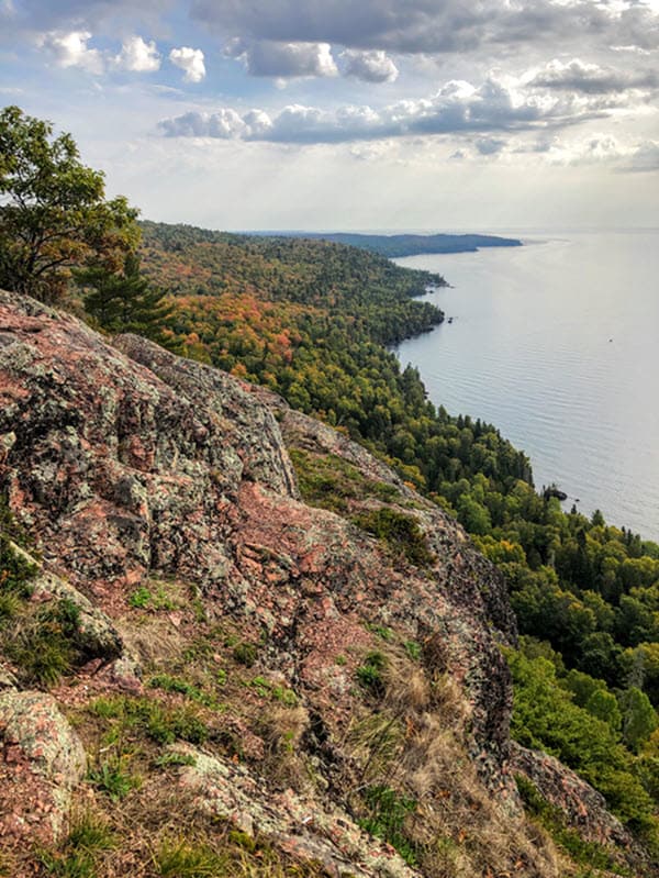 View of Lake Superior from on top Bare Bluff - Keweenaw Peninsula