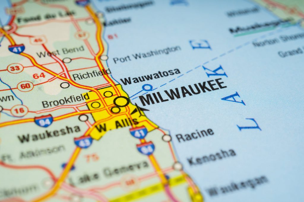 Road Map of Milwaukee, Wisconsin